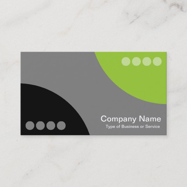 Alternating Curves II - Black, Gray and Martian Gr Business Card (Front)