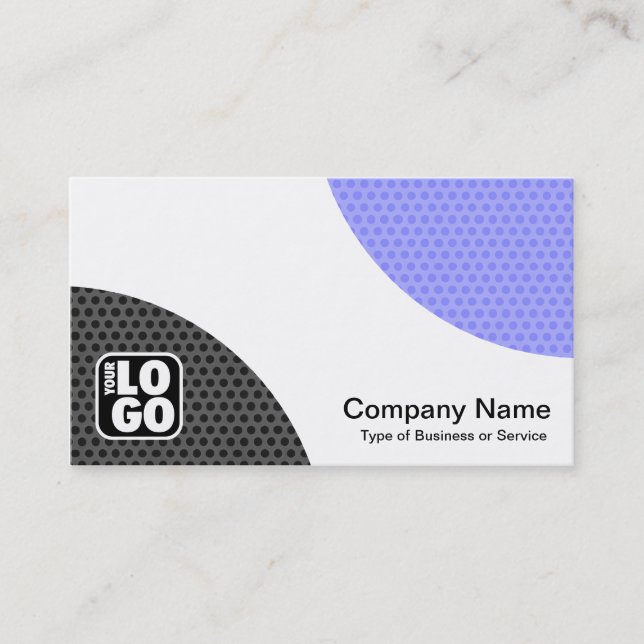 Alternating Curves - Spot Textured Business Card (Front)