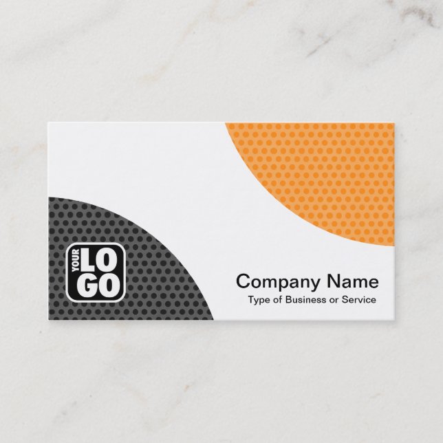 Alternating Curves - Spot Textured Business Card (Front)