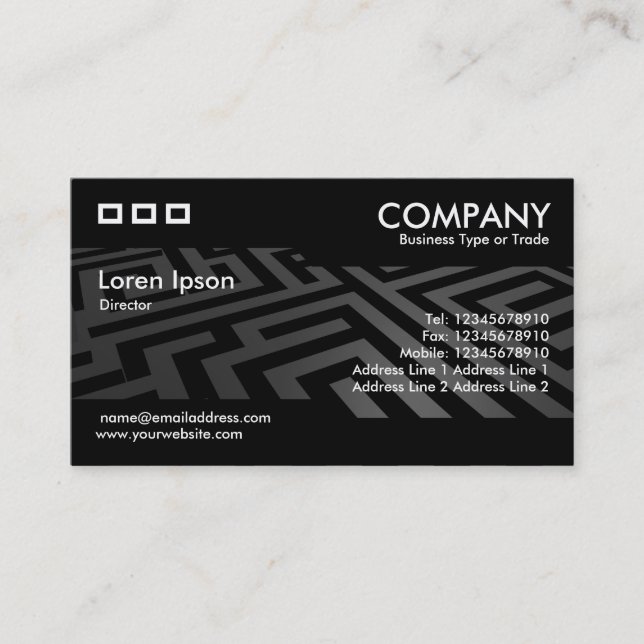 Alternating - Dark Maze Business Card (Front)