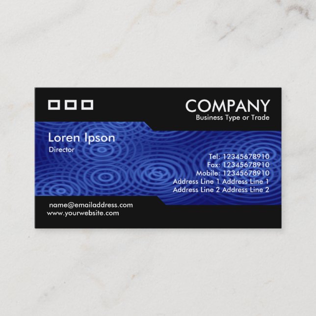 Alternating - Electric Rain Blue Business Card (Front)