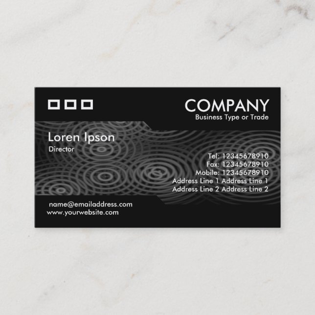 Alternating - Electric Rain Dark Gray Business Card (Front)