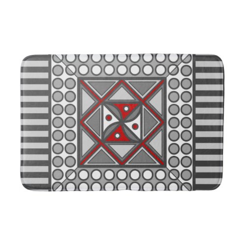 Alternating Geometric Bath Mat