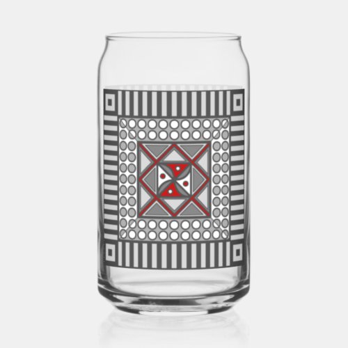 Alternating Geometric Can Glass