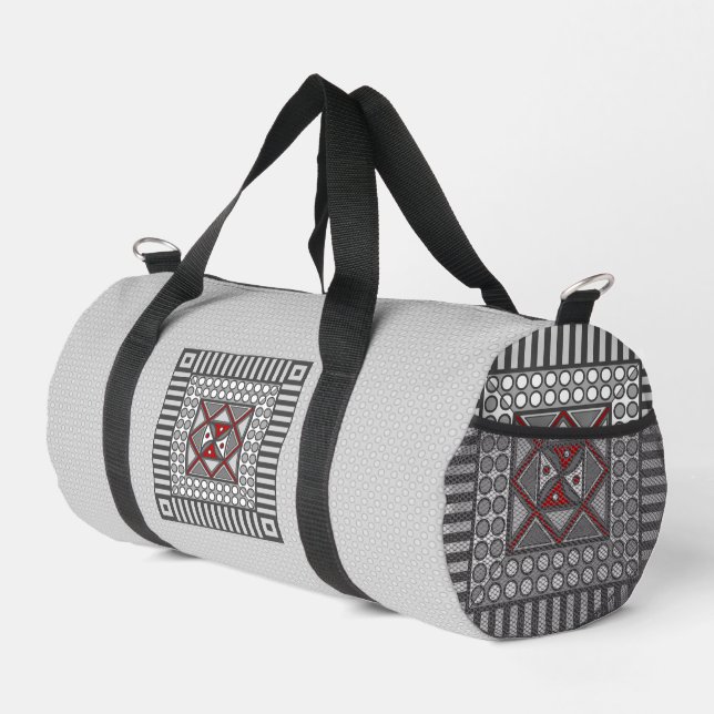 Alternating Geometric Duffle Bag (Right Corner)