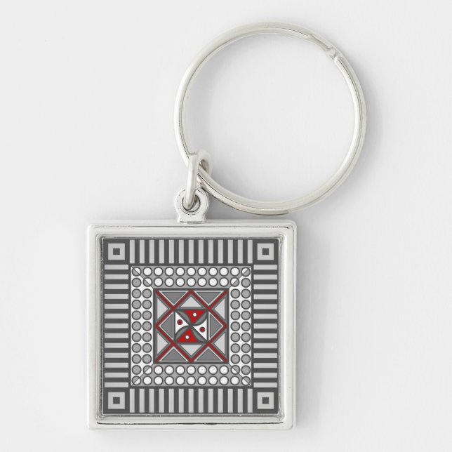 Alternating Geometric Keychain (Front)