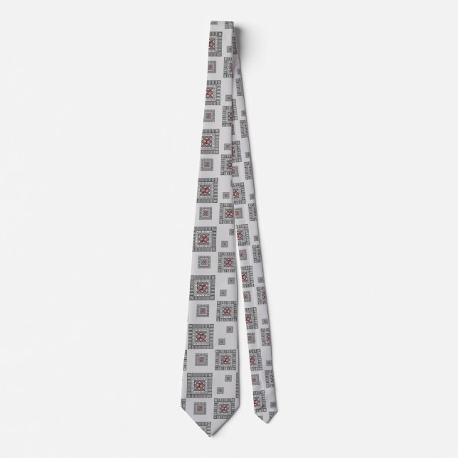 Alternating Geometric Men's Neck Tie (Front)