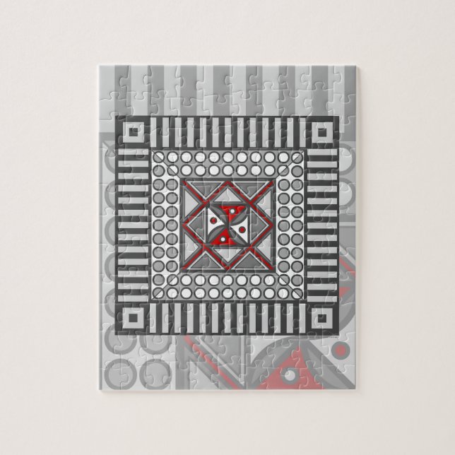 Alternating Geometric Puzzle (Vertical)