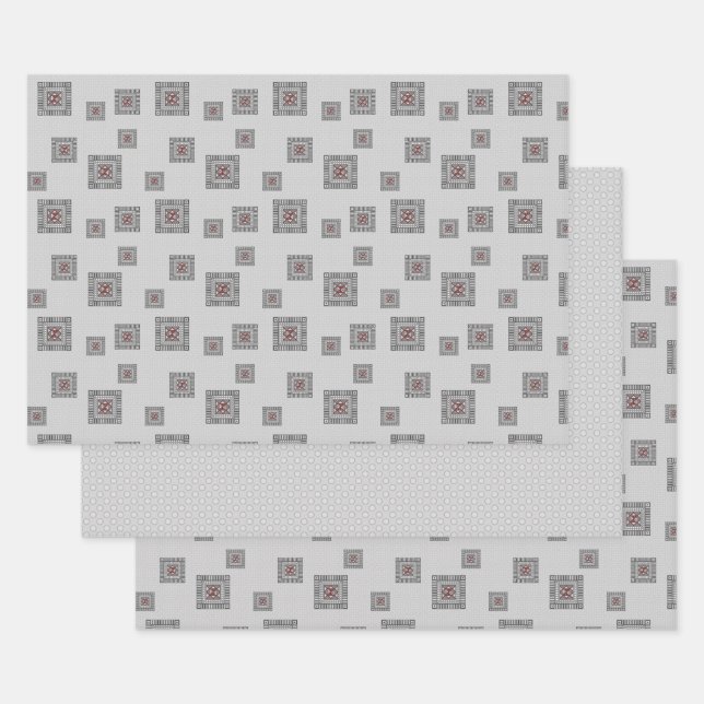 Alternating Geometric Wrapping Paper Set (Set)