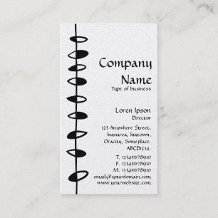 Alternating Leaves - Black on White (Platinum) Business Card