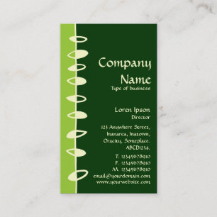 Alternating Leaves - Green, Dark Green and Cream Business Card