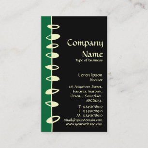 Alternating Leaves - Orange, Black and Cream Business Card
