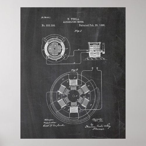 Alternating Motor Patent Poster