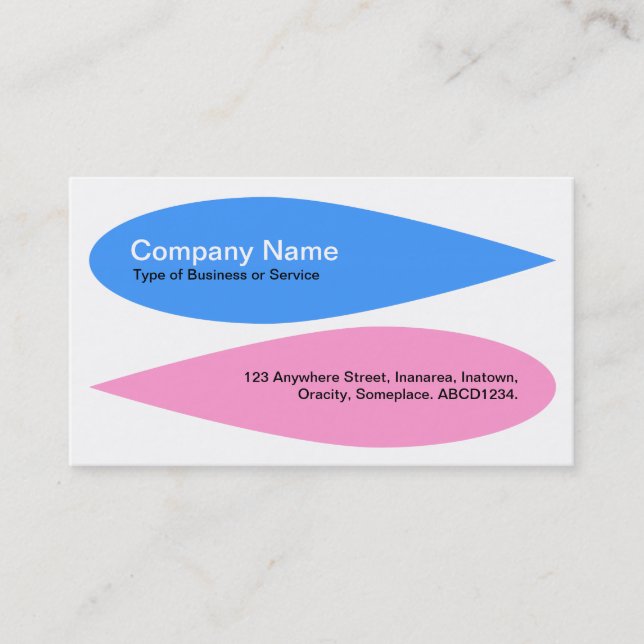 Alternating Petals - Baby Blue and Pink Business Card (Front)