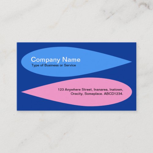 Alternating Petals _ Baby Blue and Pink Business Card