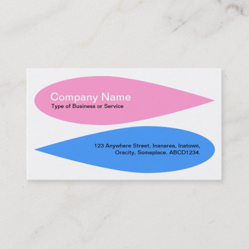 Alternating Petals _ Pink and Baby Blue Business Card