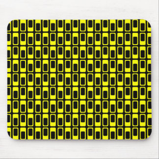 Alternating Rectangles (Yellow with Black) Mouse Pad