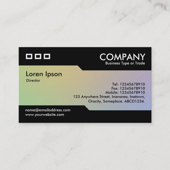 Alternating - Soft Gradients Business Card (Front)