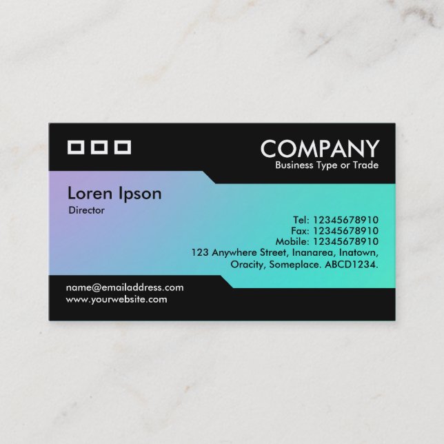 Alternating - Soft Gradients Business Card (Front)