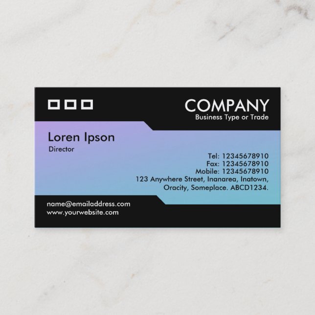 Alternating - Soft Gradients Business Card (Front)