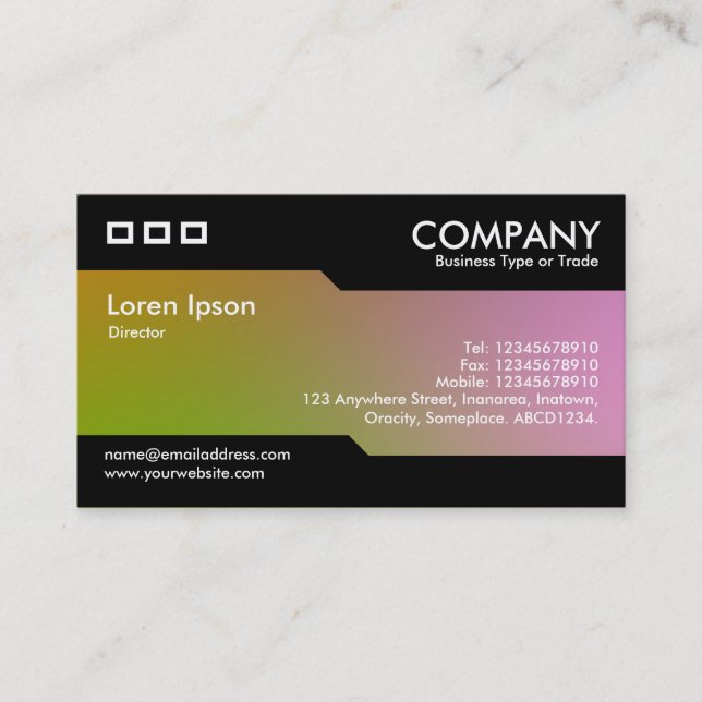 Alternating - Soft Gradients Business Card (Front)