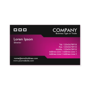 Alternating - Spot light Illuminated - Hot Pink Business Card