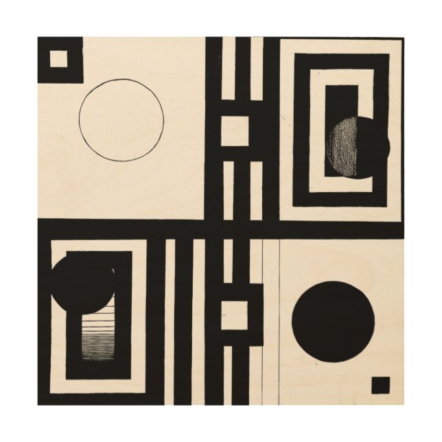 Alternation — Black White Geometric Abstract Art (Front)