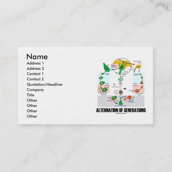 Alternation Of Generations (Flower Life Cycle) Business Card