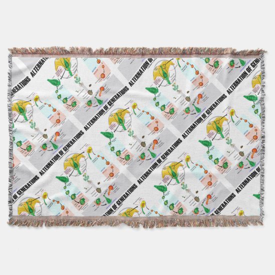 Alternation Of Generations Flower Life Cycle Throw Blanket