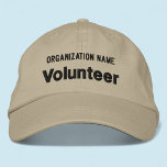 Alternative Apparel Hat Embroidered Volunteer Cap<br><div class="desc">Easily personalize this khaki Alternative Apparel hat for volunteers with your own custom text. You can also customize it with your logo or other image. This chino twill cap style is 100% cotton. Adjustable unisex style for men or women. Available in other colors. No minimum order quantity and no setup...</div>