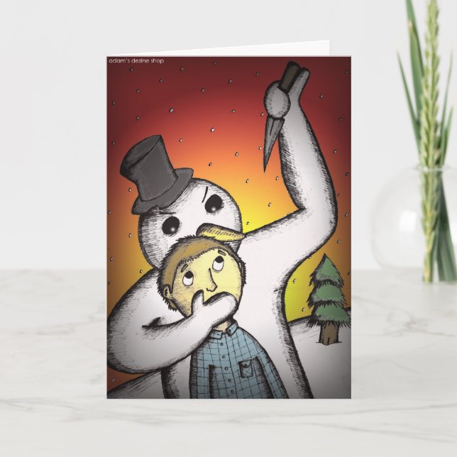 Alternative Christmas Cards - Killer Snowman (Front)