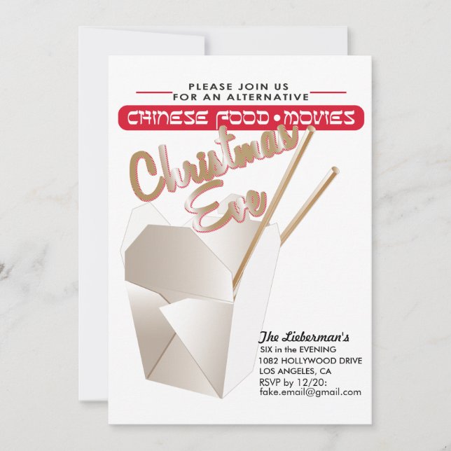 Alternative Christmas Eve Invitation (Front)