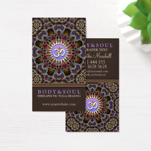 Alternative Eastern Yoga New Age Business Cards