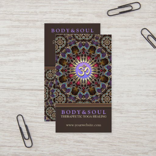Customizable Alternative Eastern Yoga New Age Business Cards