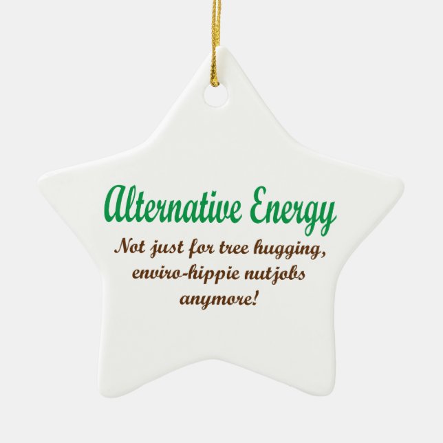 Alternative Energy Ceramic Ornament (Front)