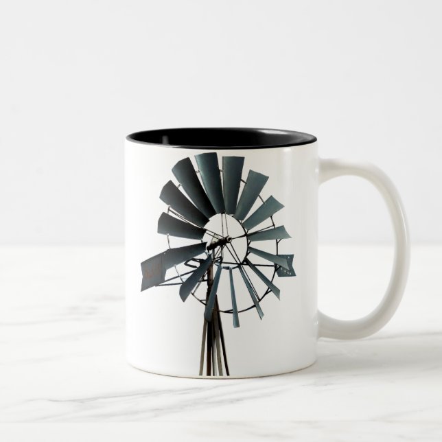 Alternative Energy - Pinwheel Windmill Power Two-Tone Coffee Mug (Right)