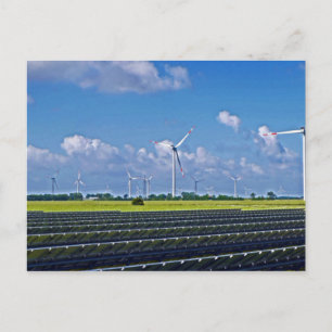 Alternative Energy - Solar and Wind Postcard