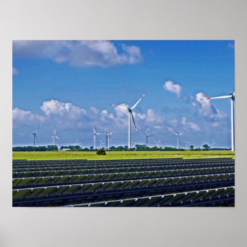 Alternative Energy _ Solar and Wind Poster