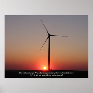 Alternative Energy: Wind & Solar Poster