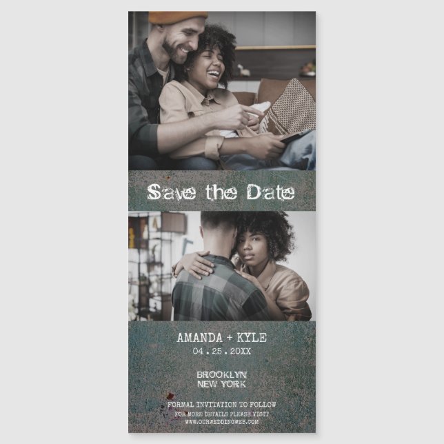 Alternative Engaged Hipster Couple Grunge Texture (Front)