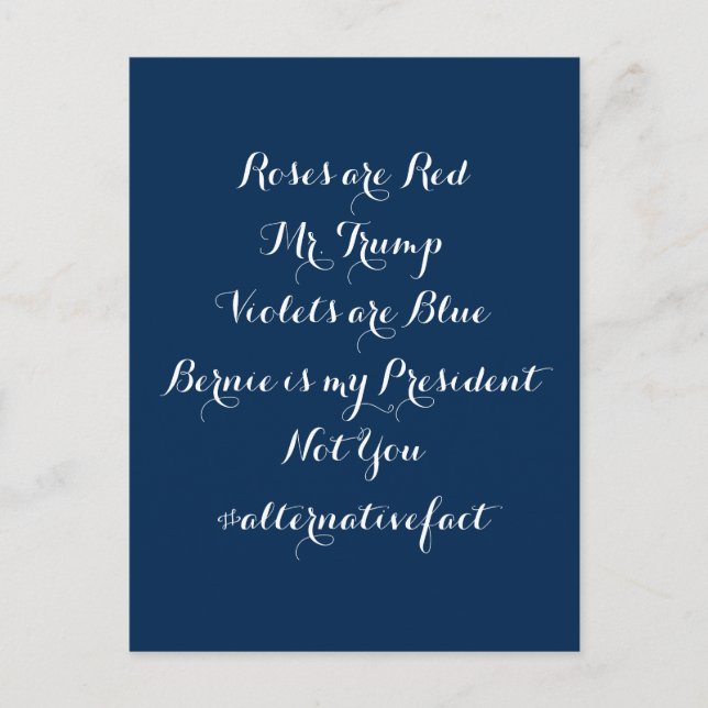 Alternative Fact: Bernie Is My President Postcard (Front)