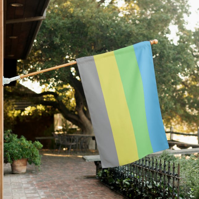 Alternative Gay Male Pride House Flag (In SItu)