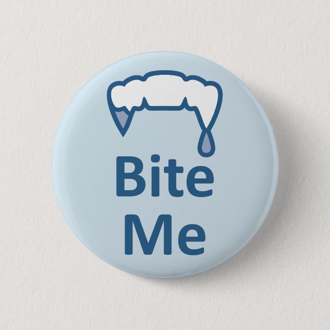 Alternative Gothic Emo facebook BITE ME badge Pinback Button (Front)