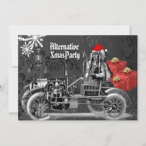 Alternative  Gothic Steampunk   Christmas Invitation