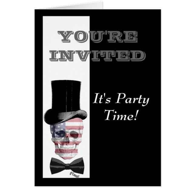 Alternative Gothic Steampunk Patriotic party Cards (Front)