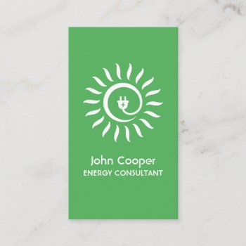 Alternative Green Energy Consultant Business Card by TheStationeryShop at Zazzle