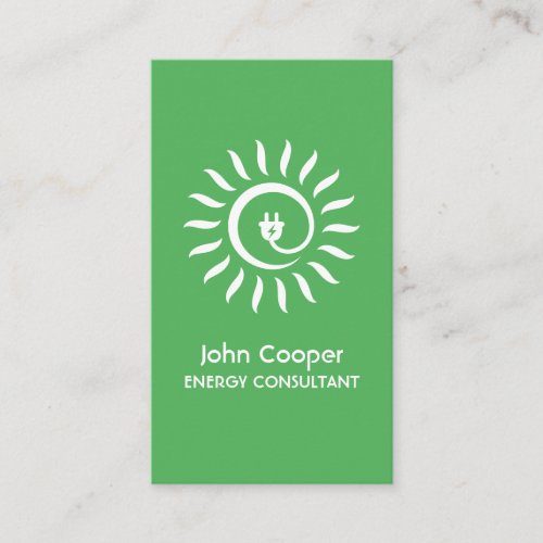 Alternative green energy consultant business card