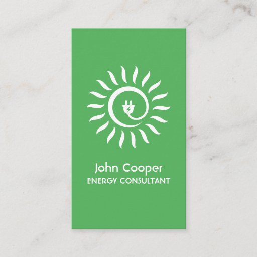 Customizable Alternative green energy consultant business card