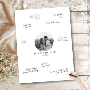 Alternative Guest Book Minimalist Photo Foam Board