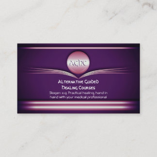 Alternative Healing - Metallic Art Deco Style Business Card